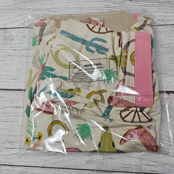 Little Sleepies Pink Ready To Rodeo two piece short sleeve & shorts pj set 3T - Picture 3 of 3